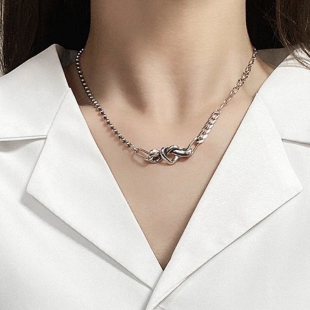 NEW 925 STERLING SILVER NECKLACE HEART NECKLACE - Picture 4 of 5